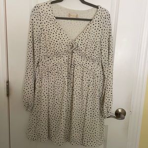 Light Cream and Black Dress